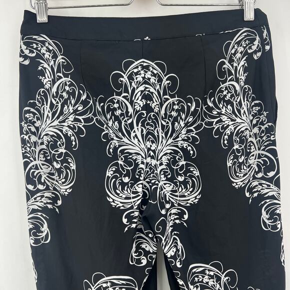 Silence + Noise (4) Womens Black White Floral Tapered Skinny Crop Ankle Pants - Picture 3 of 8